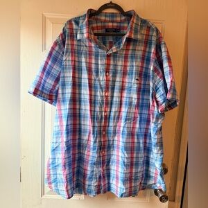 Vineyard Vines Blue and Red Plaid Button Down Shirt